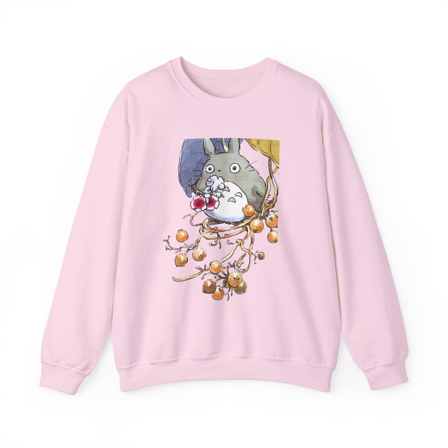 My Neighbor Totoro with Flowers Sweatshirt – 100% Cotton Studio Ghibli Cozy Floral Pullover