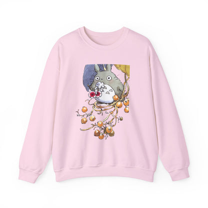 My Neighbor Totoro with Flowers Sweatshirt – 100% Cotton Studio Ghibli Cozy Floral Pullover