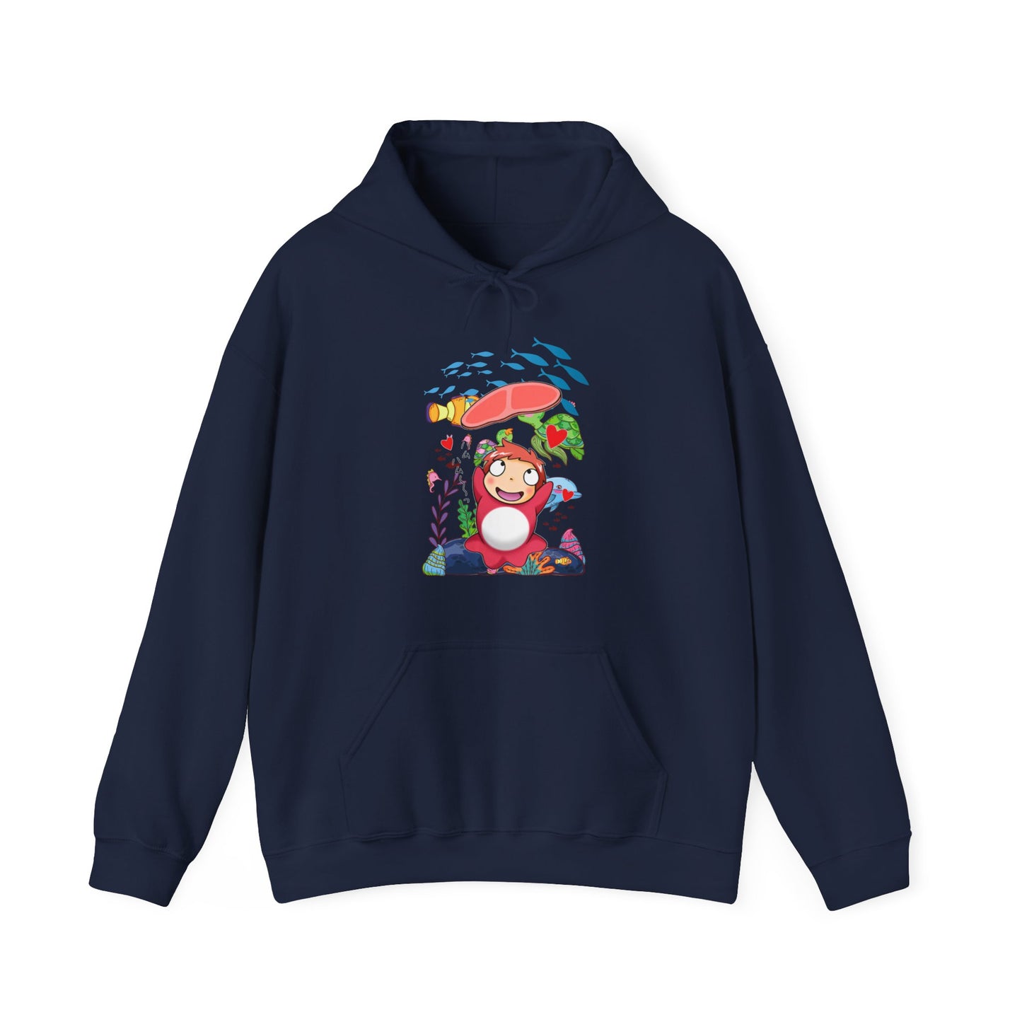 Ponyo Jam Hoodie – 100% Cotton Studio Ghibli Anime Hoodie for Cute Cozy Style