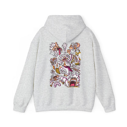 Funny Luffy One Piece Back Print Hoodie – 100% Cotton Anime Hoodie with Goofy Straw Hat Design