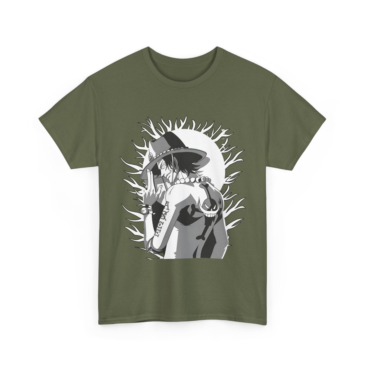 Portgas D. Ace One Piece T-Shirt – 100% Cotton Anime Tee for Fire Fist Fans