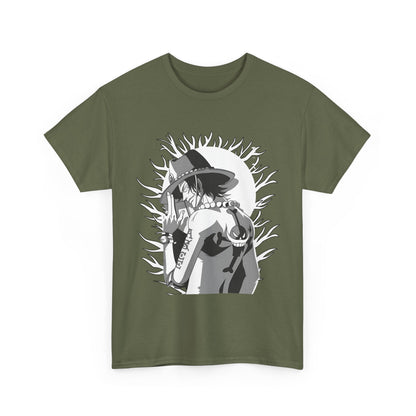 Portgas D. Ace One Piece T-Shirt – 100% Cotton Anime Tee for Fire Fist Fans