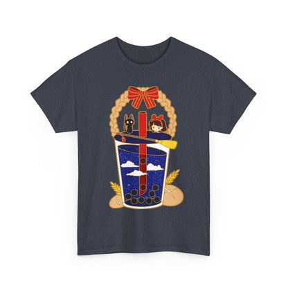 Kiki’s Delivery Service Smoothie Art T-Shirt | 100% Cotton Studio Ghibli Anime Tee