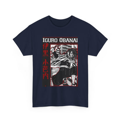 Iguro Obanai Demon Slayer T-Shirt – 100% Cotton Anime Tee Featuring the Serpent Hashira