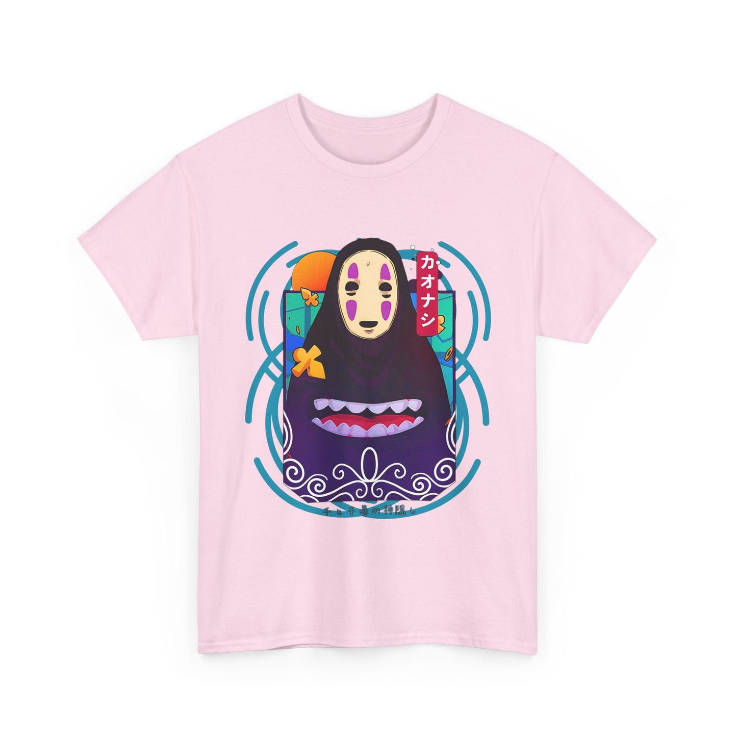 No Face T-Shirt – 100% Cotton Spirited Away Anime Tee for Ghibli Fans
