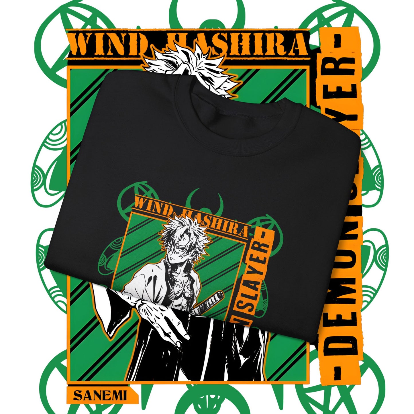 Sanemi Shinazugawa Hashira Sweatshirt | Demon Slayer | 100% Cotton Anime Pullover