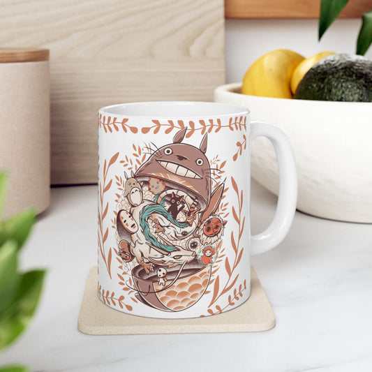 Totoro Matryoshka Mug – 11oz & 15oz Studio Ghibli Inspired Coffee Cup for Anime Fans