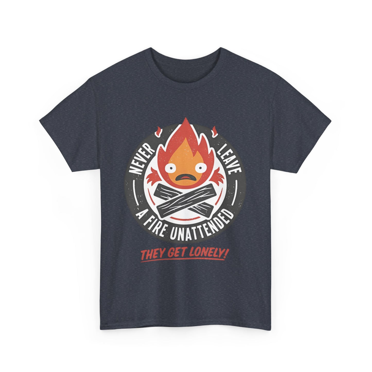 Calcifer Studio Ghibli T-Shirt 100% Cotton Anime Tee