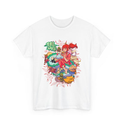 Spirited Away Characters Collage T-Shirt – 100% Cotton Studio Ghibli Anime Tee