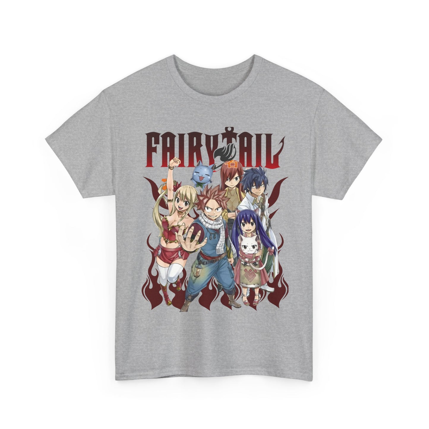 Natsu Dragneel Fairy Tail T-Shirt – 100% Cotton Anime Tee Featuring the Fire Dragon Slayer