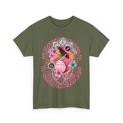Totoro Pink Art T-Shirt | 100% Cotton Studio Ghibli Anime Tee