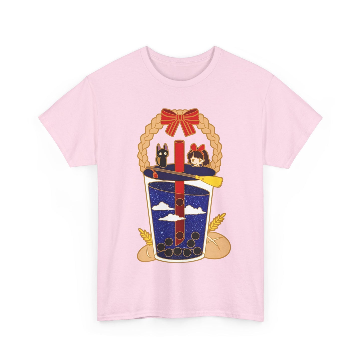 Kiki’s Delivery Service Smoothie Art T-Shirt | 100% Cotton Studio Ghibli Anime Tee