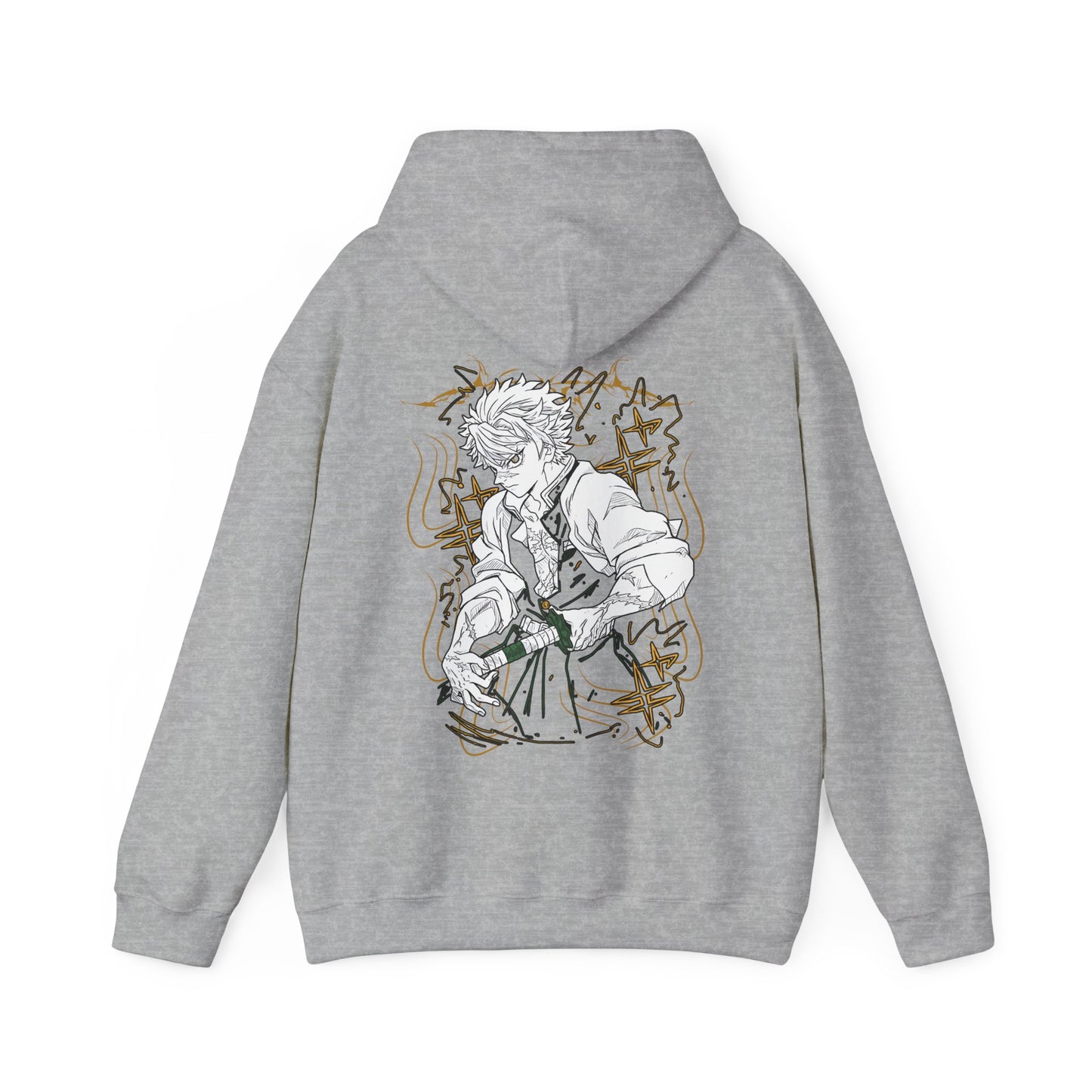 Sanemi Shinazugawa Back Print Hoodie – 100% Cotton Demon Slayer Streetwear for Anime Fans
