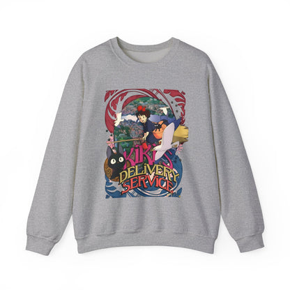 Kiki's Delivery Service Art Sweatshirt – 100% Cotton Cozy Studio Ghibli Anime Pullover