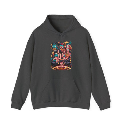 One Piece Characters Hoodie – 100% Cotton Anime Hoodie Featuring Straw Hat Crew