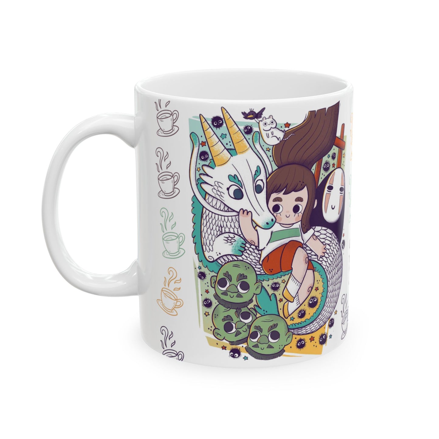 Spirited Away Mug – Studio Ghibli Coffee Cup 11oz & 15oz – Anime Gift Featuring Chihiro & Haku