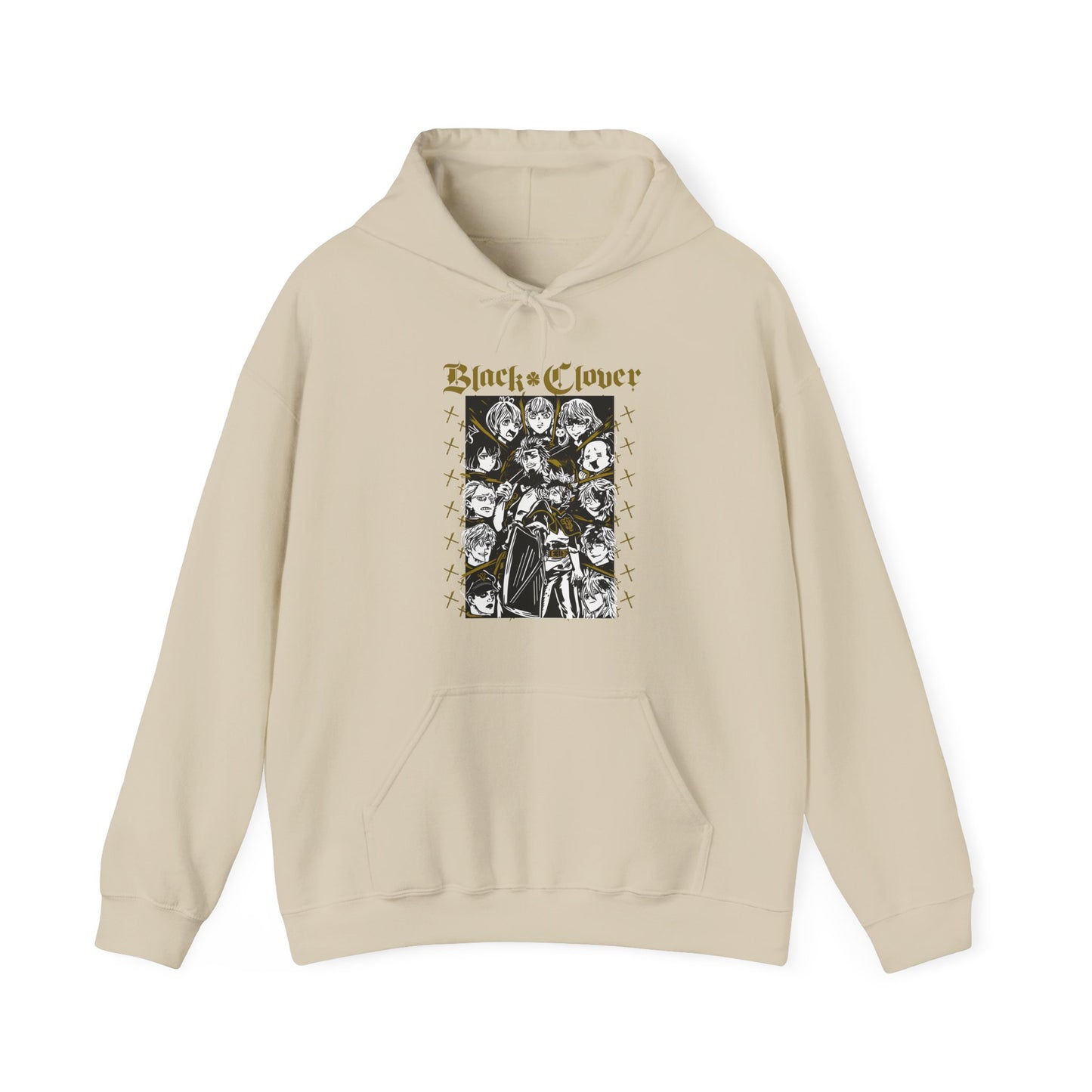 Black Clover Characters Hoodie – 100% Cotton Anime Hooded Sweatshirt – Asta Yuno Noelle Pullover for Fans