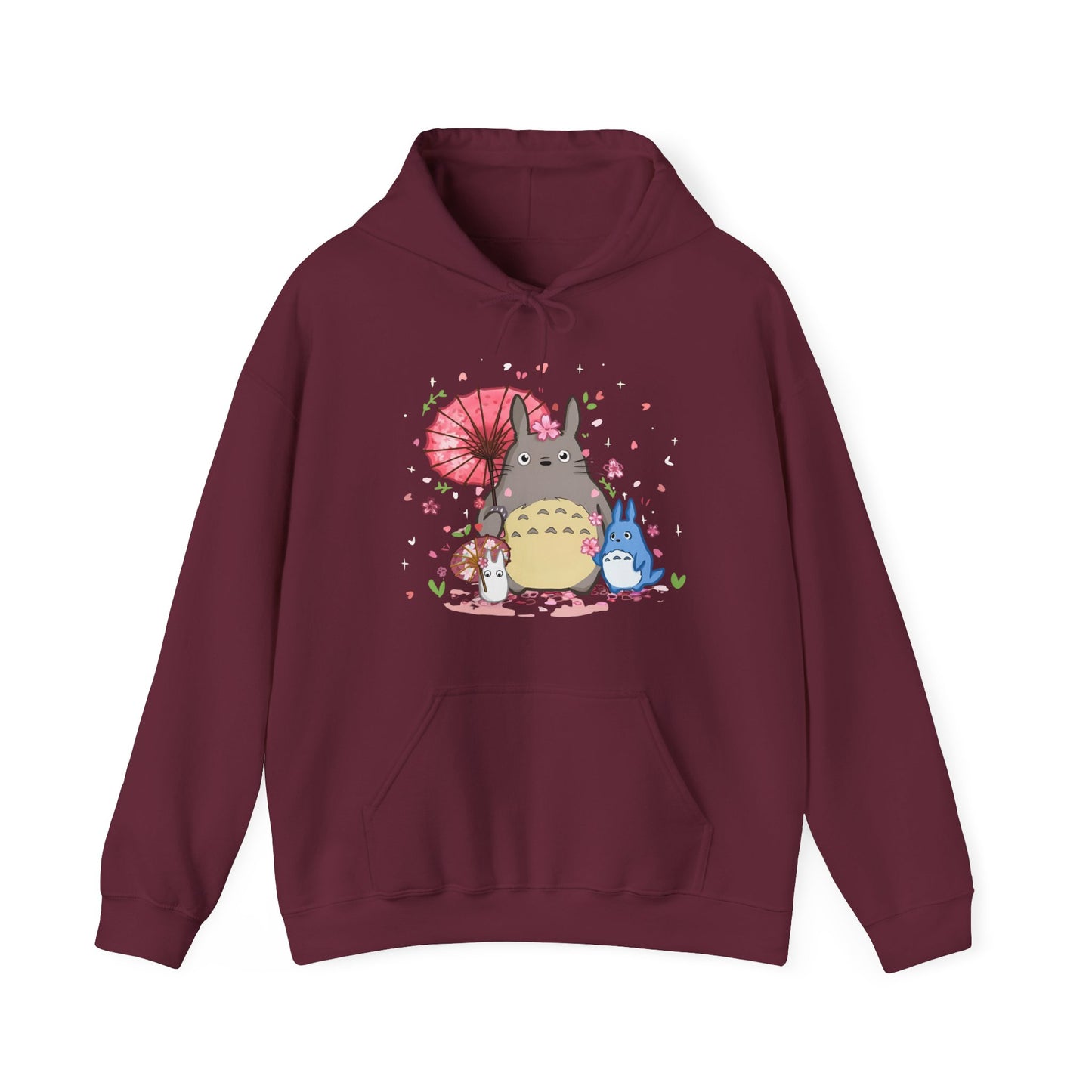 My Neighbor Totoro Studio Ghibli Hoodie – 100% Cotton Gildan 18500 Pullover with Front Print