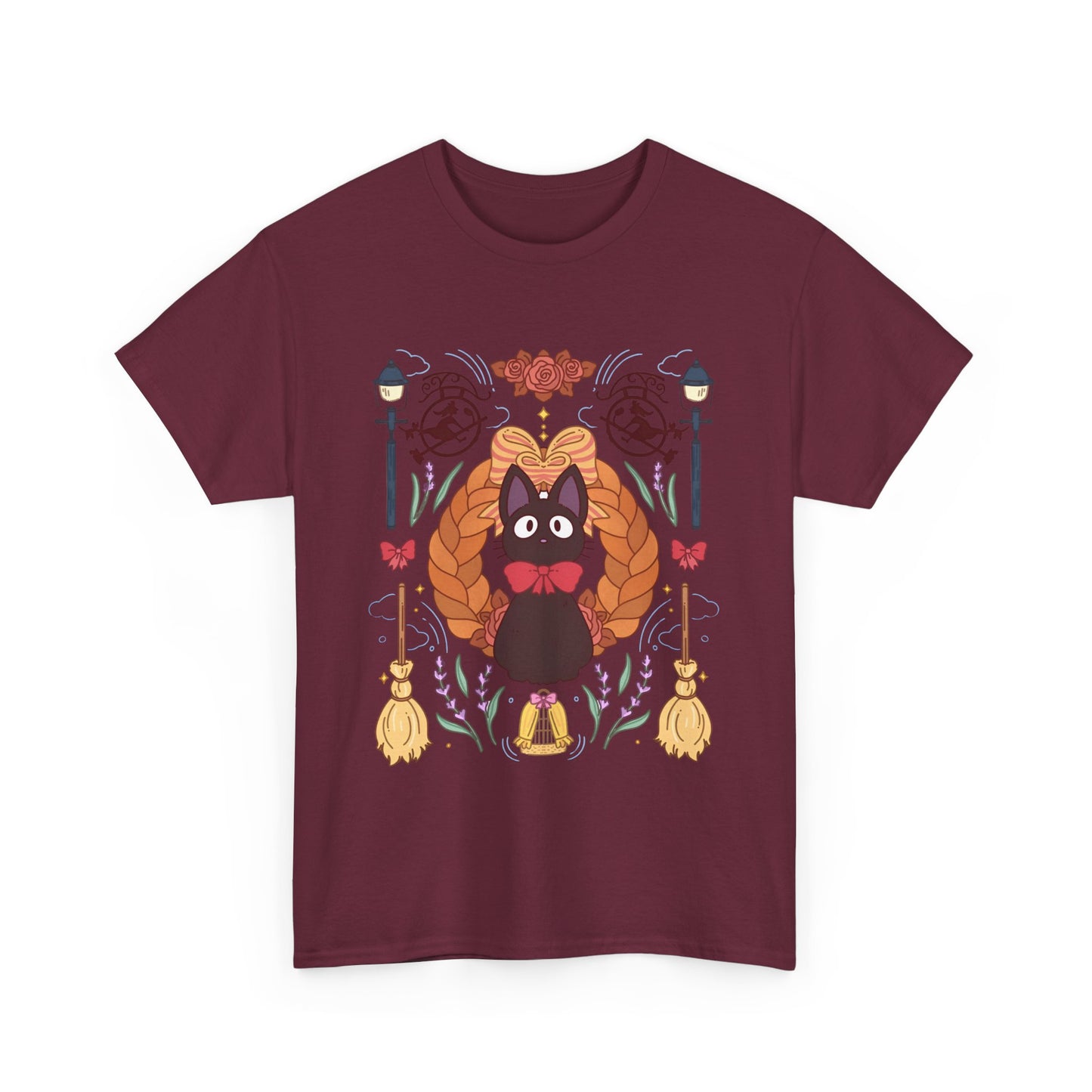Jiji Collage T-Shirt – 100% Cotton Studio Ghibli Cat Tee