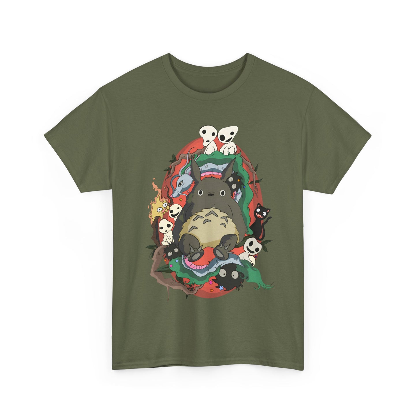 Totoro Funny Ghibli Characters T-Shirt 100% Cotton | Studio Ghibli Anime Tee