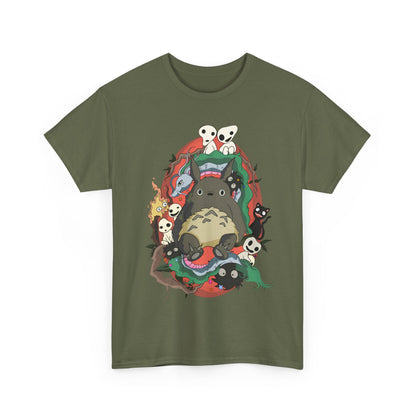 Totoro Funny Ghibli Characters T-Shirt 100% Cotton | Studio Ghibli Anime Tee