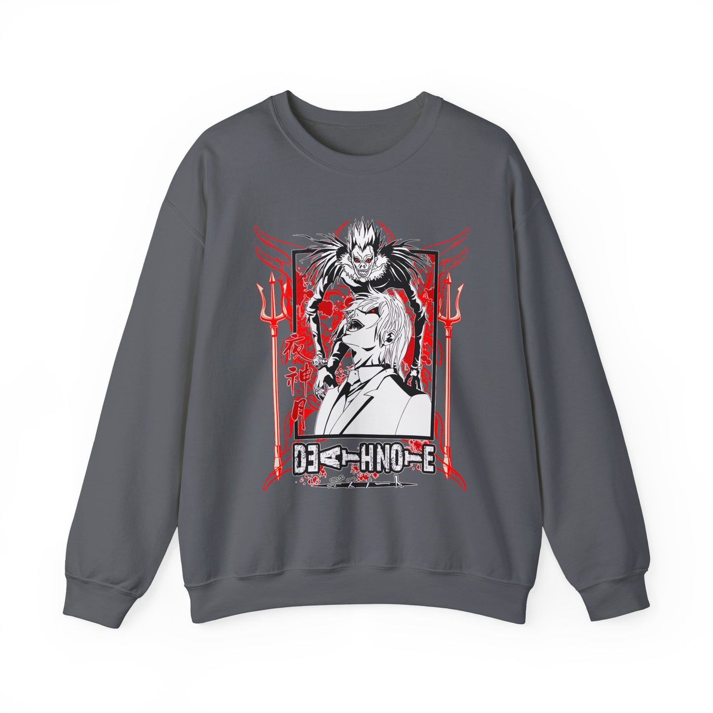 Death Note Anime Sweatshirt – 100% Cotton Pullover Featuring Light, L & Ryuk