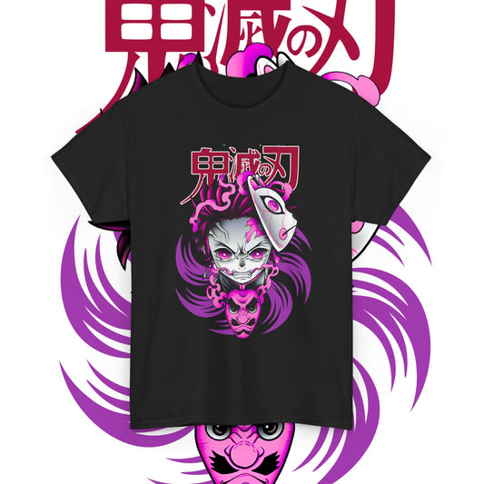 Tanjiro Kamado Mask Fury T-Shirt | 100% Cotton Demon Slayer Shirt