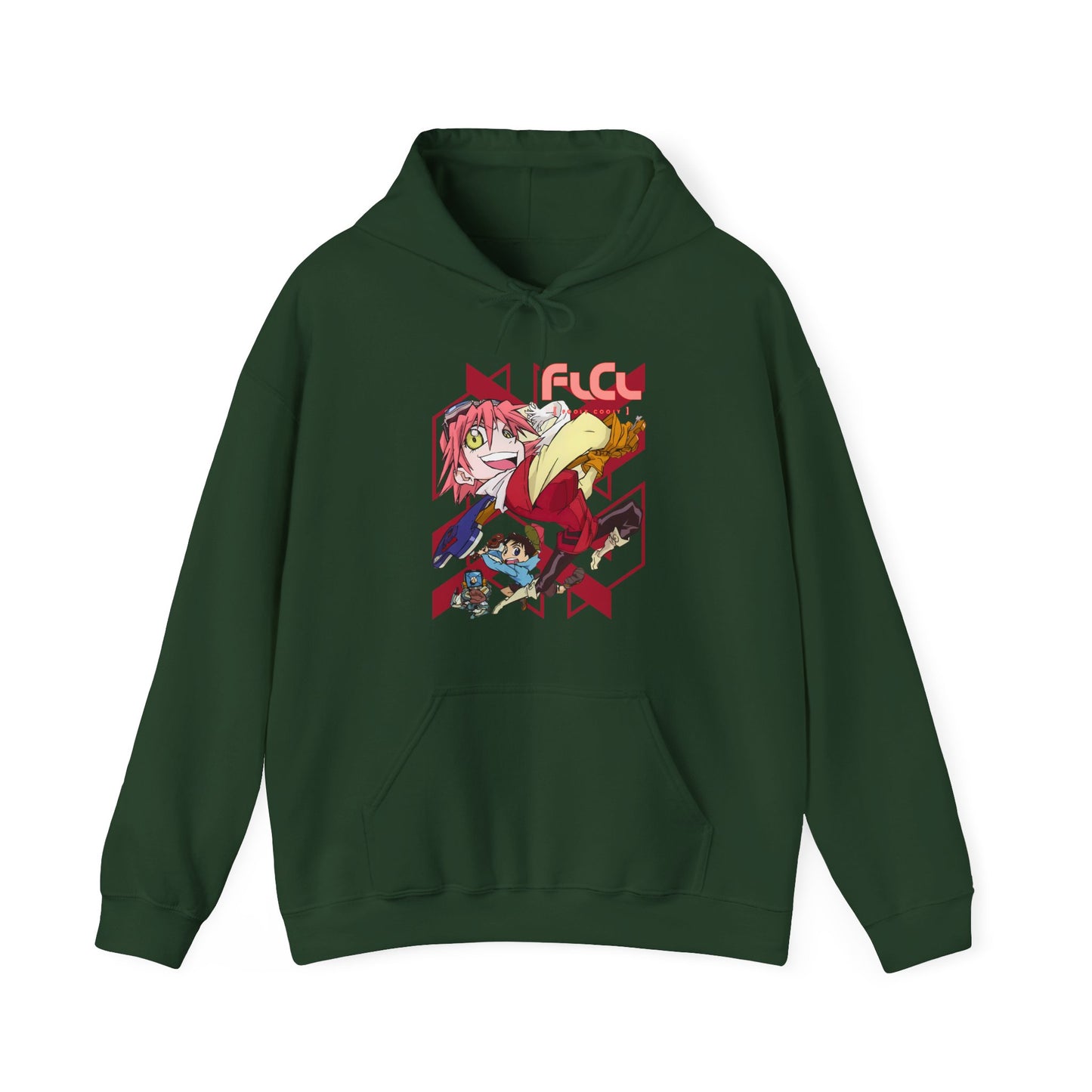 FLCL Hoodie – 100% Cotton Gildan 18500 | Fooly Cooly Classic Anime Hoodie for True Fans