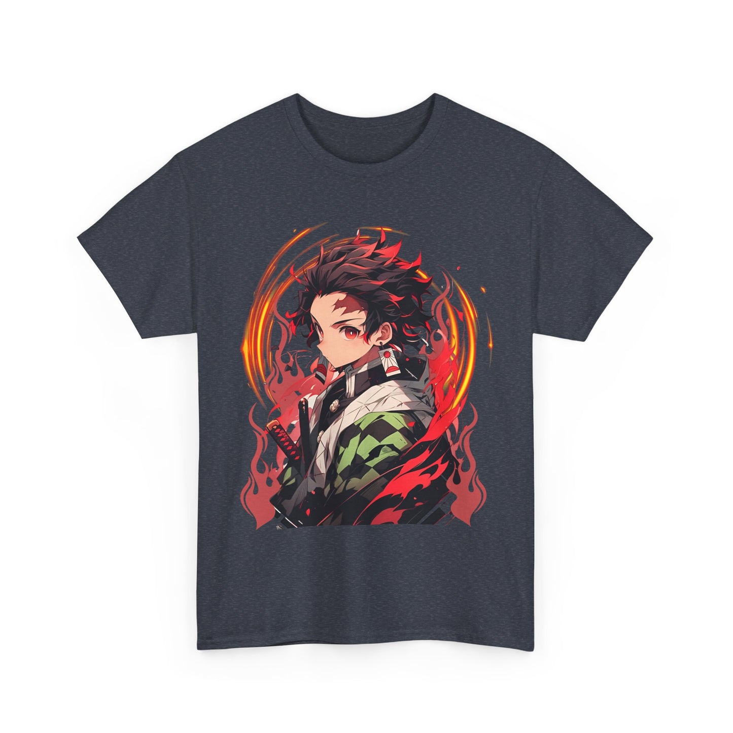 Tanjiro Kamado Demon Slayer T-Shirt – 100% Cotton Anime Tee for Kimetsu no Yaiba Fans