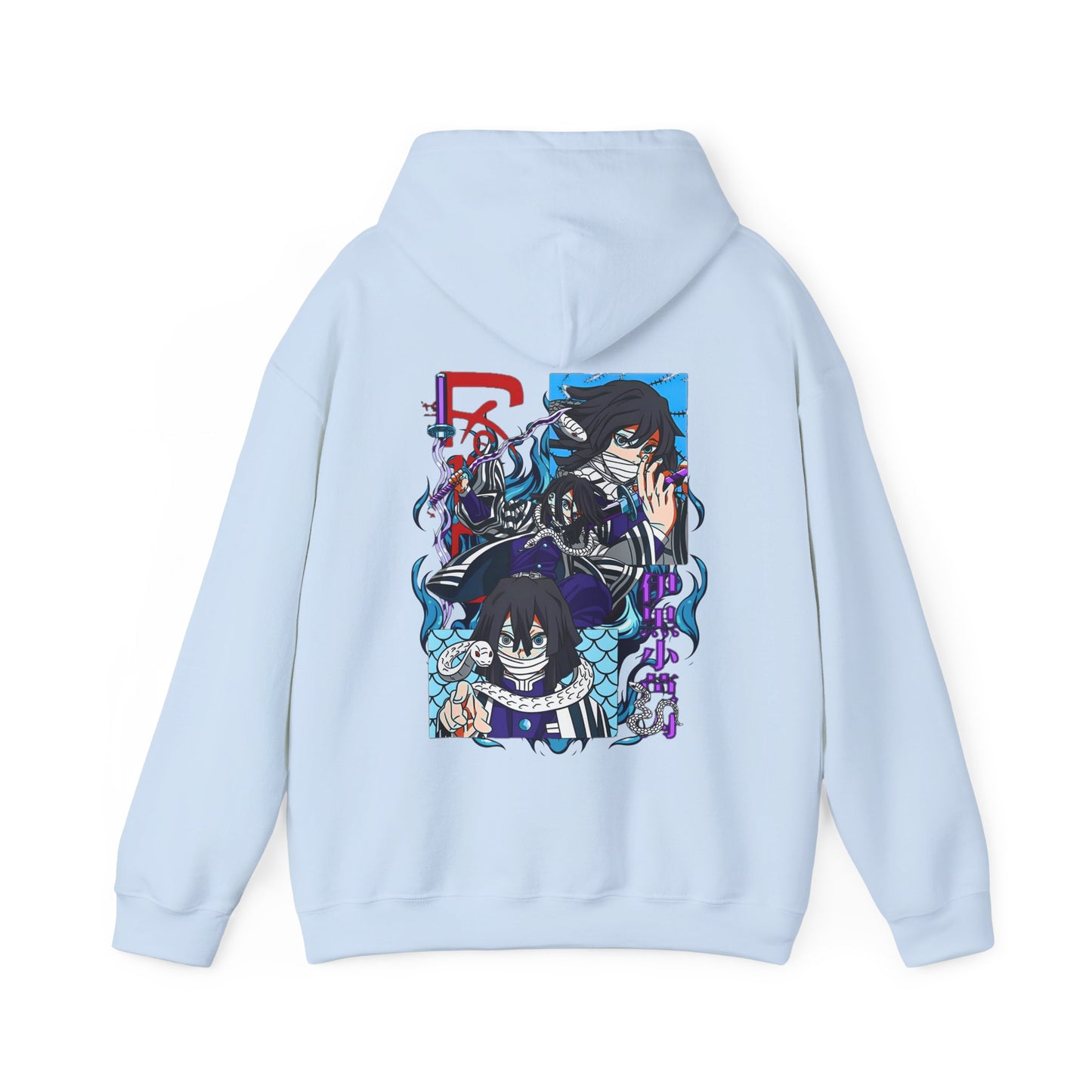 Obanai Iguro Back Print Hoodie – 100% Cotton Demon Slayer Serpent Hashira Anime Hoodie