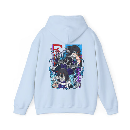 Obanai Iguro Back Print Hoodie – 100% Cotton Demon Slayer Serpent Hashira Anime Hoodie
