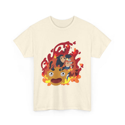 Calcifer Collage T-Shirt 100% Cotton | Howl’s Moving Castle Ghibli Tee