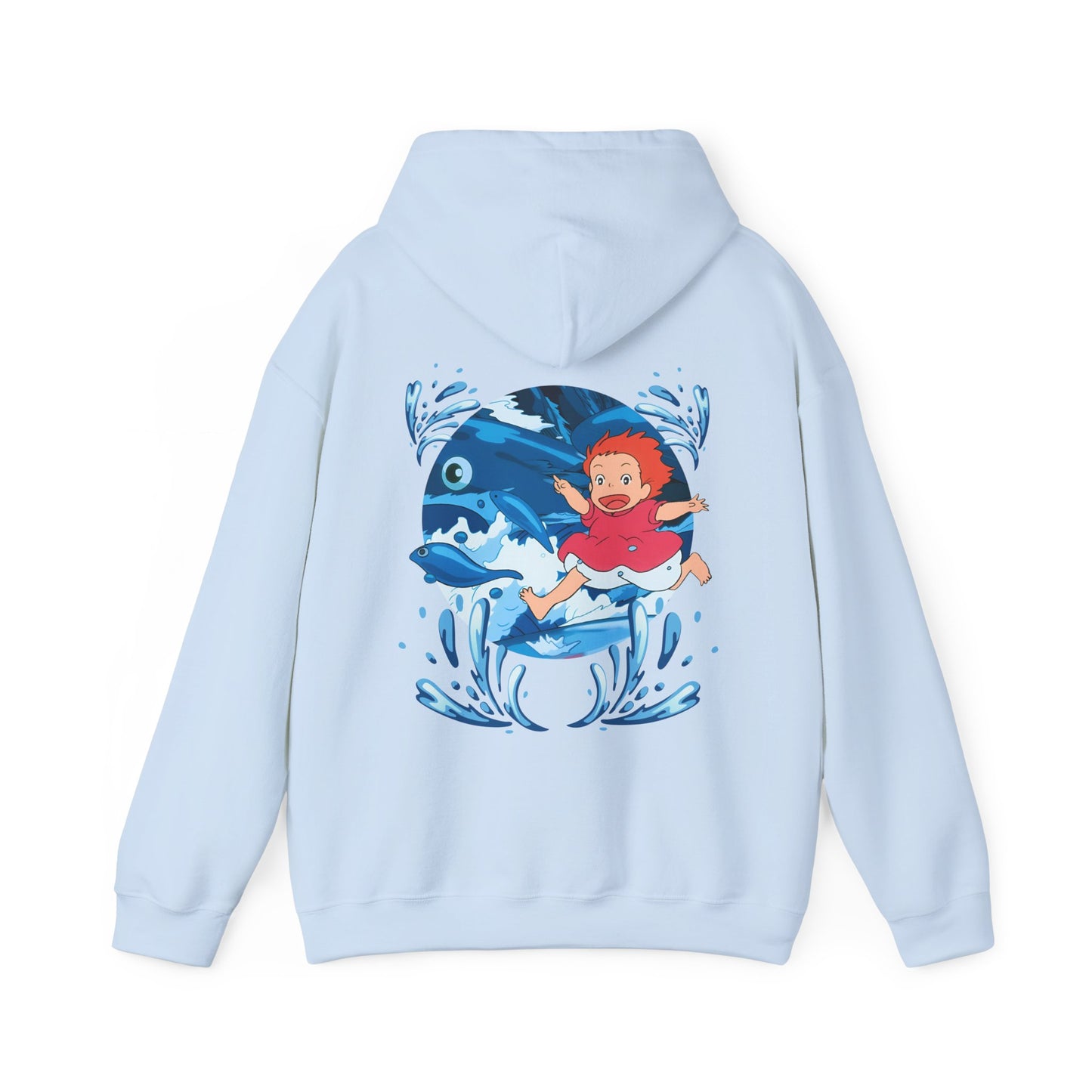 Ponyo Studio Ghibli Hoodie with Back Print – 100% Cotton Anime Sweatshirt for Fans