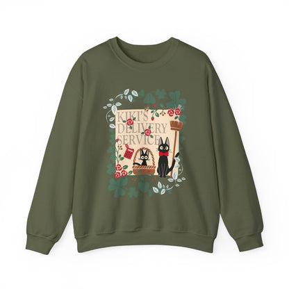 Kiki’s Delivery Service Sweatshirt – 100% Cotton Studio Ghibli Pullover for Anime Fans