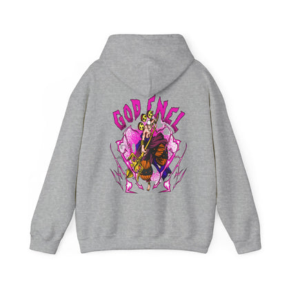 God Enel One Piece Back Print Hoodie – 100% Cotton Anime Hoodie with Thunder God Design
