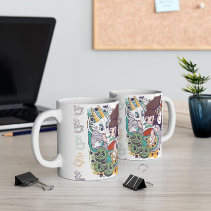 Spirited Away Mug – Studio Ghibli Coffee Cup 11oz & 15oz – Anime Gift Featuring Chihiro & Haku