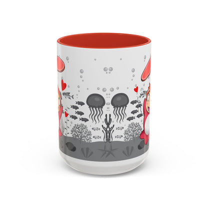 Ponyo Ham Accent Handle Mug – Studio Ghibli Coffee Cup – 11oz & 15oz Anime Gift for Fans