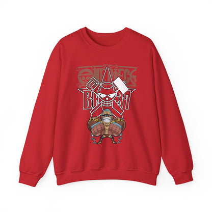 Franky One Piece Sweatshirt – 100% Cotton Anime Crewneck for True Fans