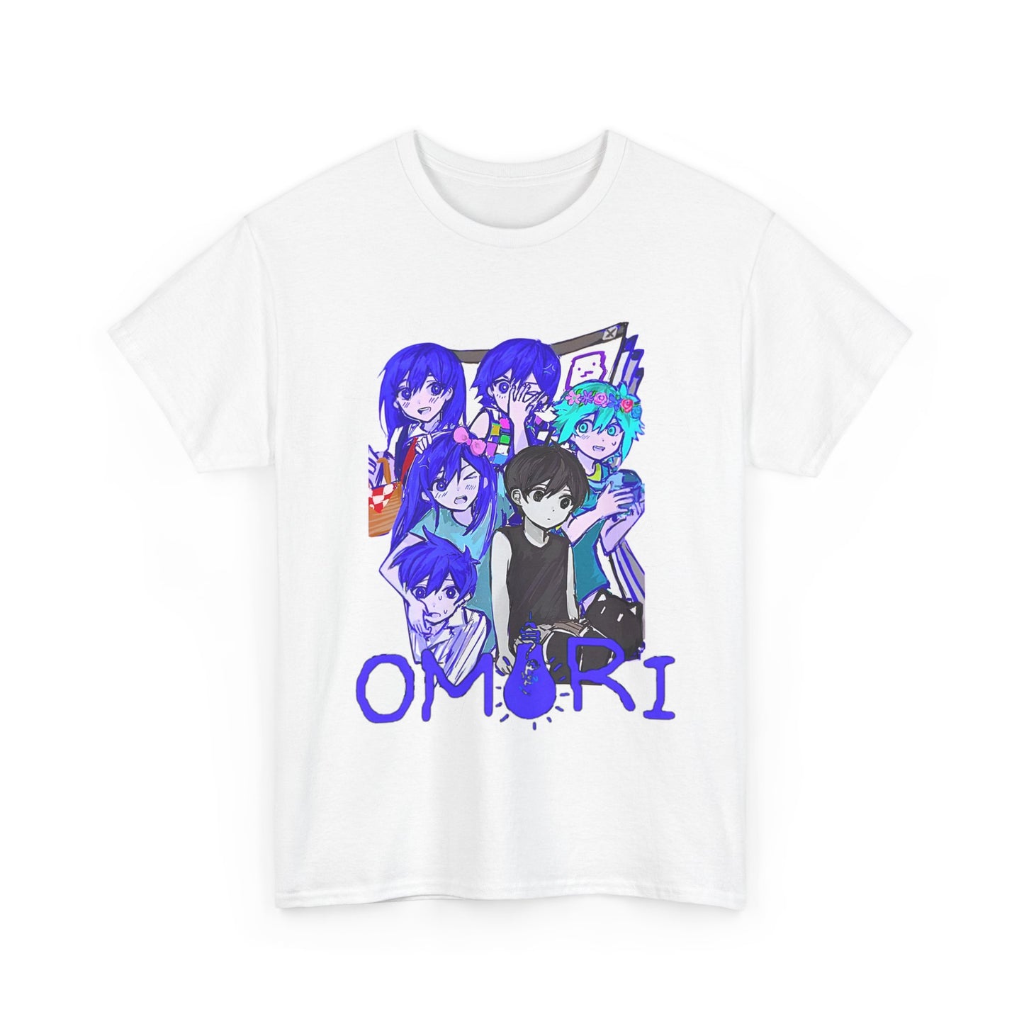 OMORI Family T-Shirt – 100% Cotton Indie Game Tee Featuring Sunny and Friends