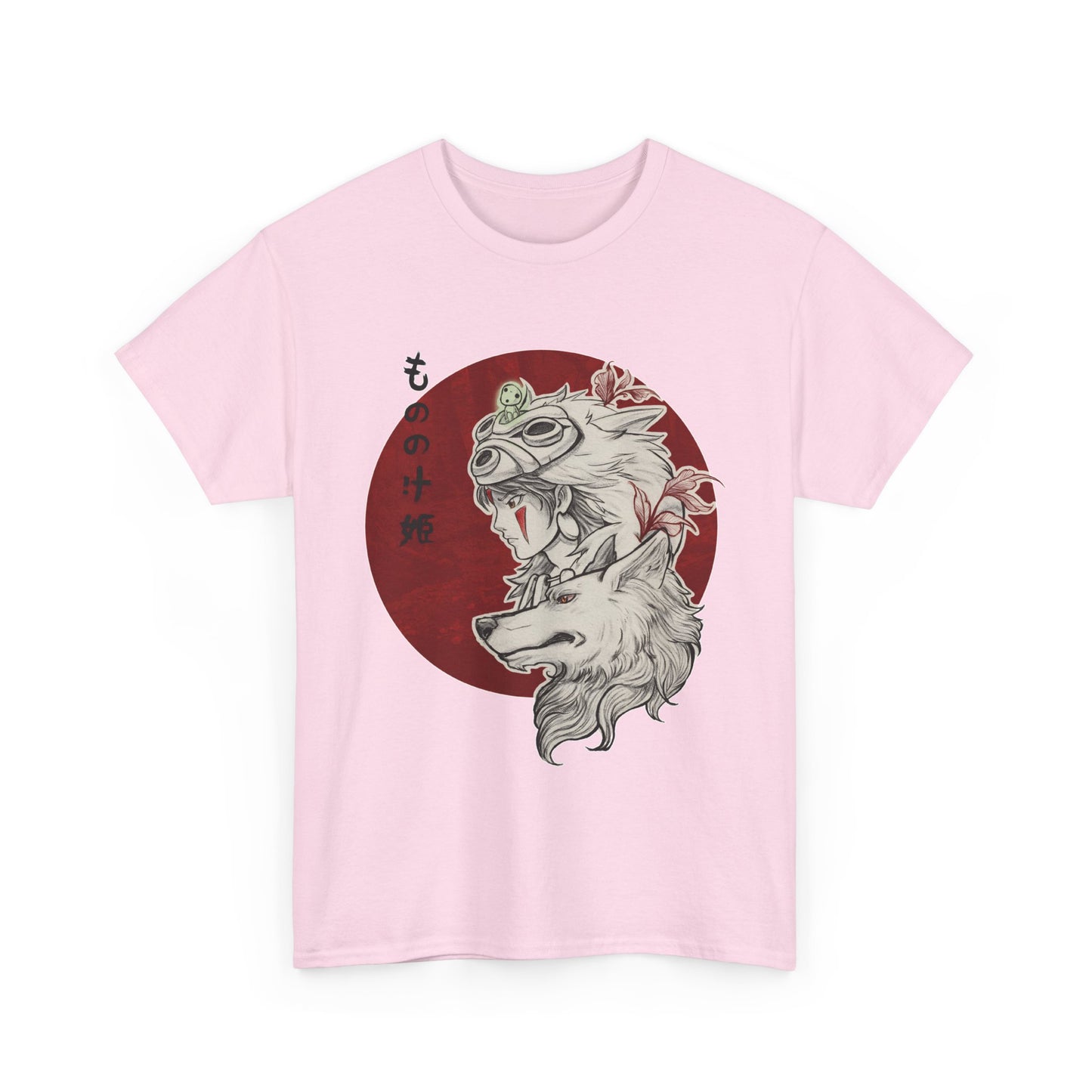 Princess Mononoke Red T-Shirt | Studio Ghibli Anime Cotton Tee