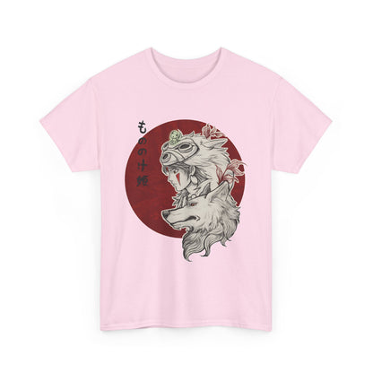 Princess Mononoke Red T-Shirt | Studio Ghibli Anime Cotton Tee