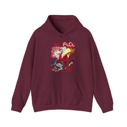 FLCL Hoodie – 100% Cotton Gildan 18500 | Fooly Cooly Classic Anime Hoodie for True Fans