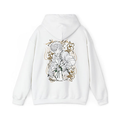 Sanemi Shinazugawa Back Print Hoodie – 100% Cotton Demon Slayer Streetwear for Anime Fans