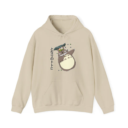 Totoro Funny Face Hoodie – 100% Cotton Cute Studio Ghibli Hoodie for Anime Fans