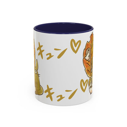 Cute Totoro Accent Mug – Studio Ghibli Color Handle Cup 11oz & 15oz – Kawaii Anime Coffee Mug Gift