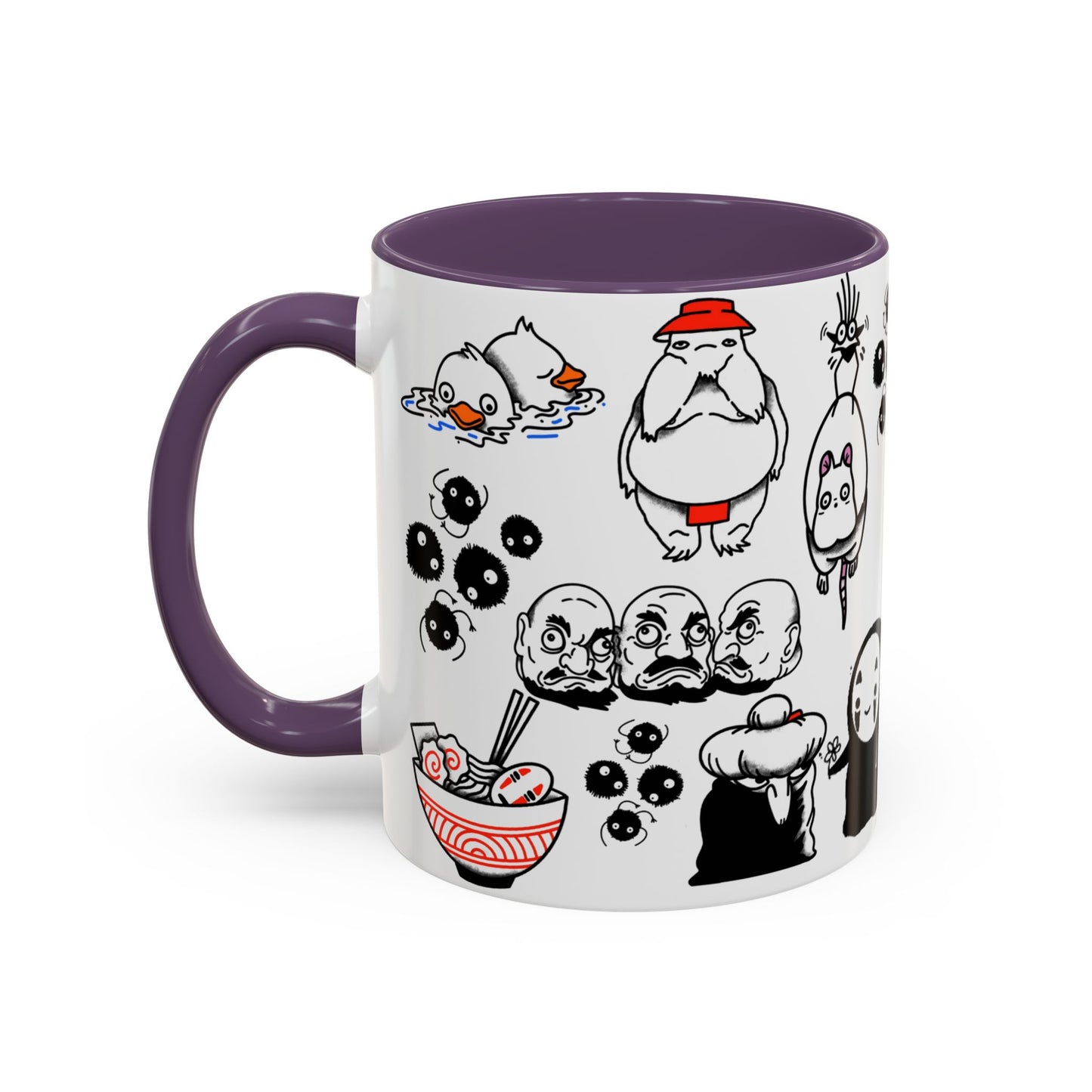 Spirited Away Moments Accent Mug – Color Handle Ghibli Cup 11oz & 15oz – Chihiro and Haku Anime Scene Gift