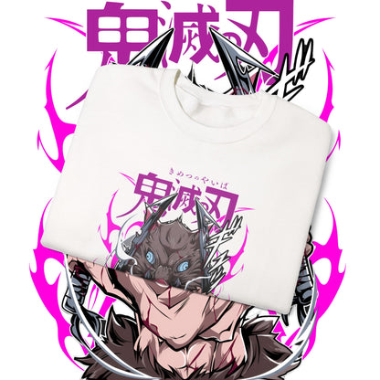 Inosuke Hashibira Demon Slayer Boar Sweatshirt | 100% Cotton Anime Pullover