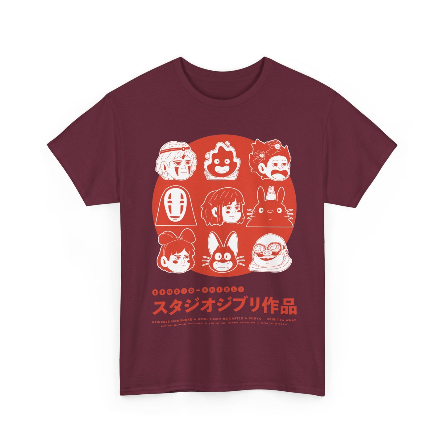 Ghibli Funny Faces T-Shirt 100% Cotton | Studio Ghibli Anime Tee