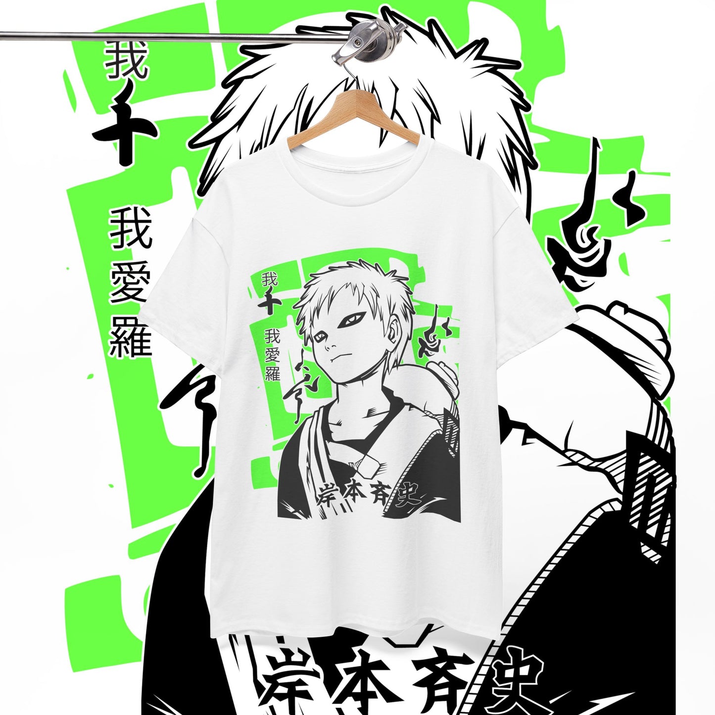 Gaara Naruto Sand Warrior Premium Cotton T-Shirt