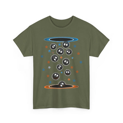 Soot Sprites Portal T-Shirt 100% Cotton Studio Ghibli Anime Tee
